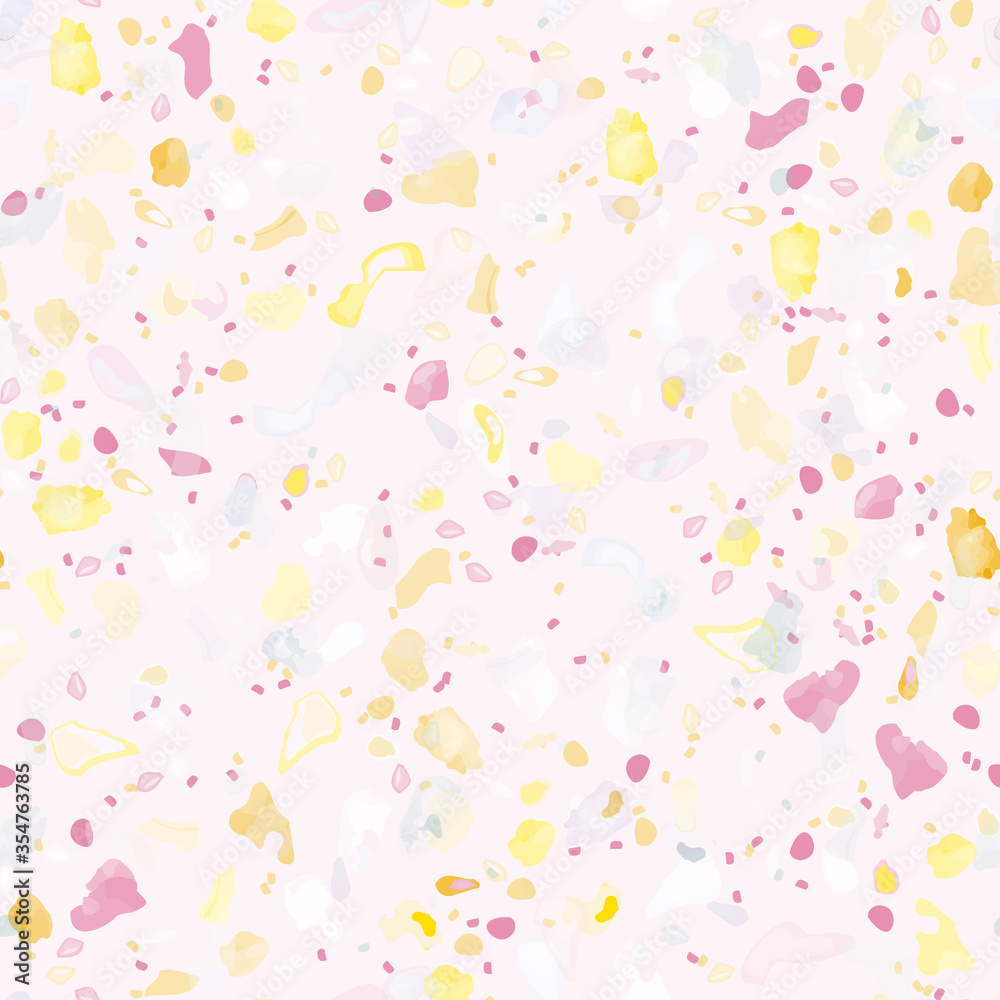 Terrazzo Texture Vector. Flooring Seamless Pattern