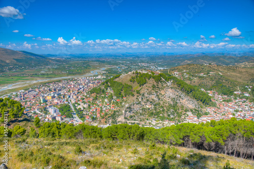 Aerial view of Albanian town Berat photo