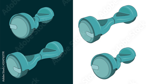 Hoverboard color drawings