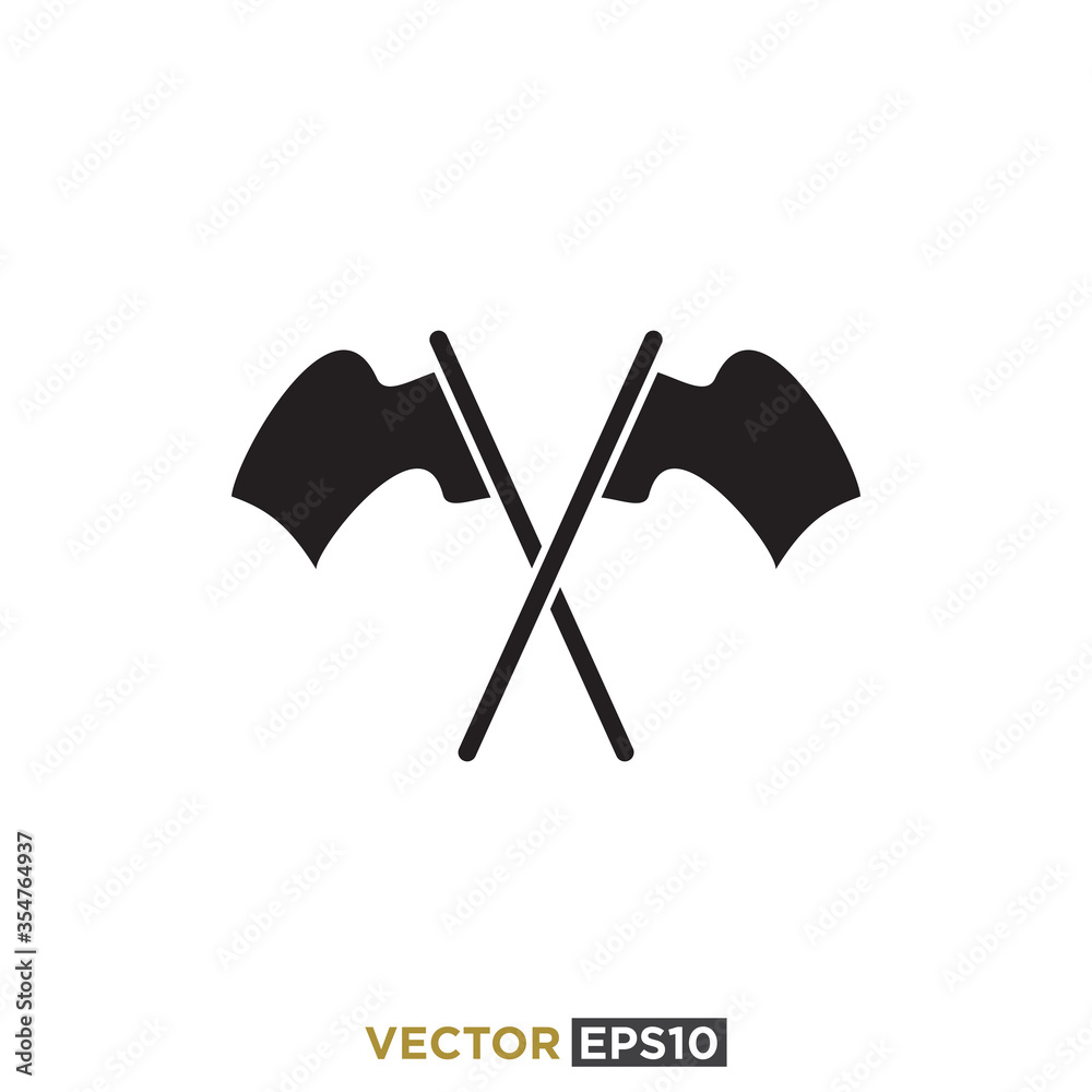 Flag Flat Icon Design Vector Flag Flat Icon Design Vector