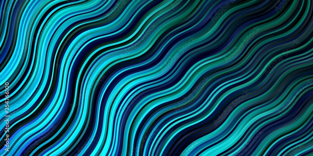 Obraz premium Light Blue, Green vector pattern with curved lines. Gradient illustration in simple style with bows. Pattern for websites, landing pages.