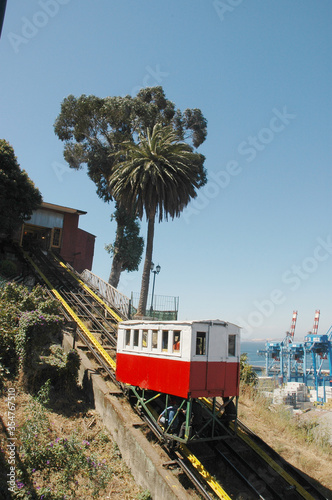 Valparaiso Chile sudamerica panoramica del Puerto De Valparaiso vista del ascensor