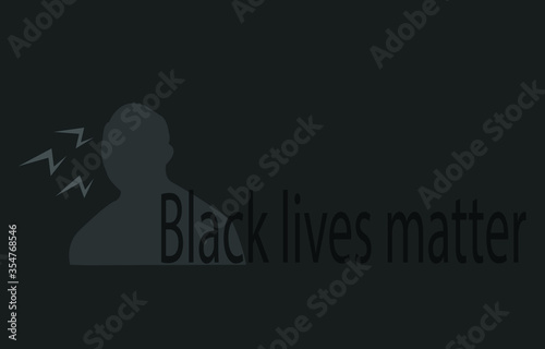 Racism concept.Black lives matter poster. No racism concept in flat. Vector illustration