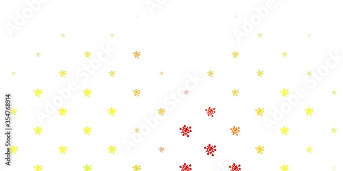 Light Red, Yellow vector texture with disease symbols.