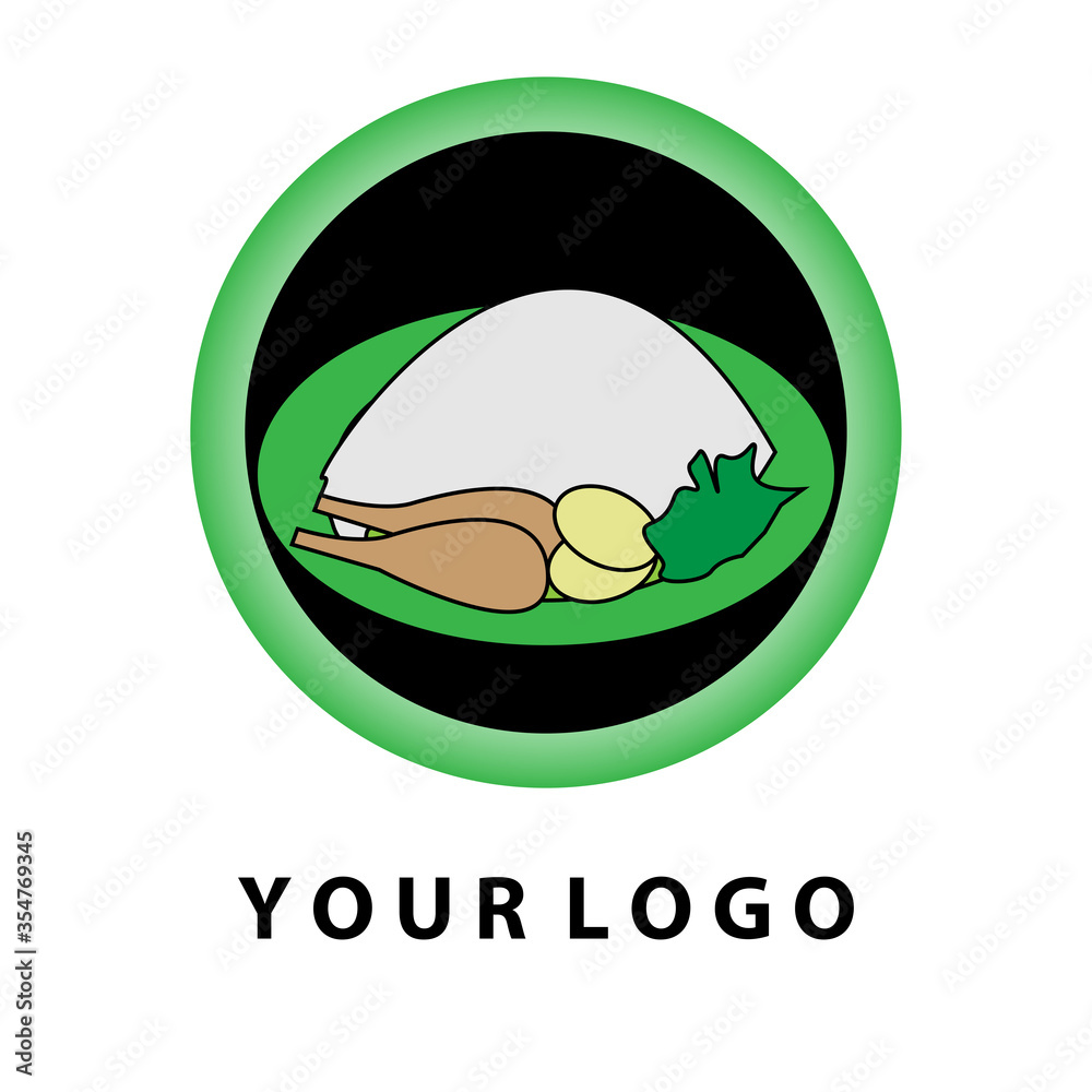 Illustration vector graphic of rice stalls logo. good for rice stalls or restaurants Illustration vector graphic of rice stalls logo. good for rice stalls or restaurants