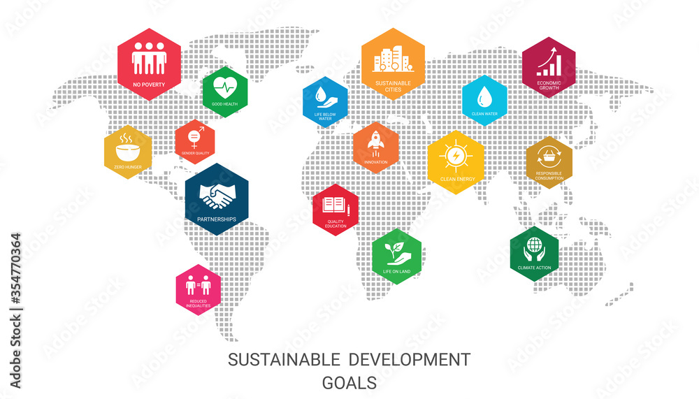 Naklejka premium Sustainable Development Goals. 