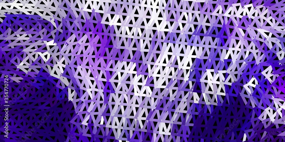 Obraz premium Dark purple, pink vector triangle mosaic design.