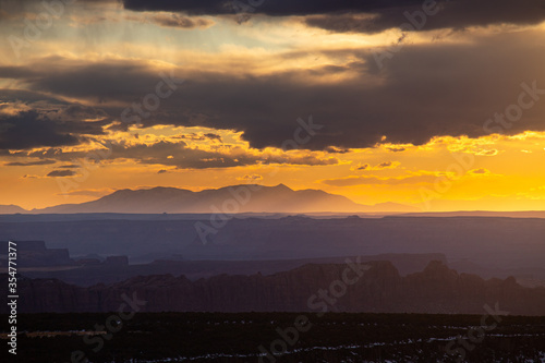 Canvas Print sunset in the mountains