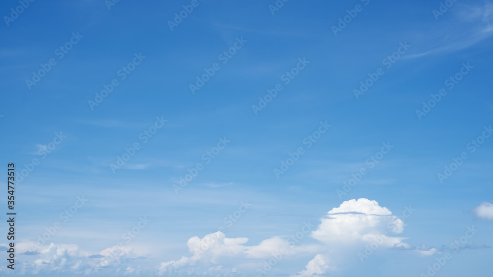 Nature view white clouds on clear blue sky background in summer and holiday, Shinny day with fine weather Nature view white clouds on clear blue sky background in summer and holiday, Shinny day with fine weather