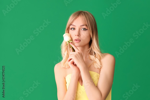 Beautiful young woman with ...