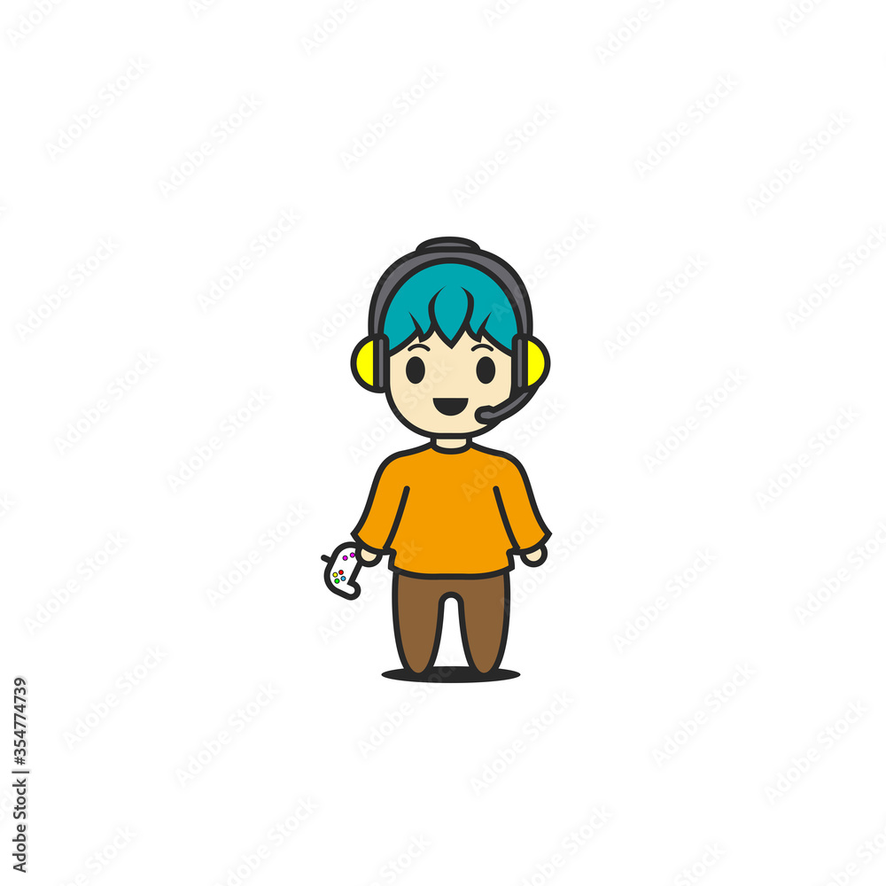 Cute Gaming character vector