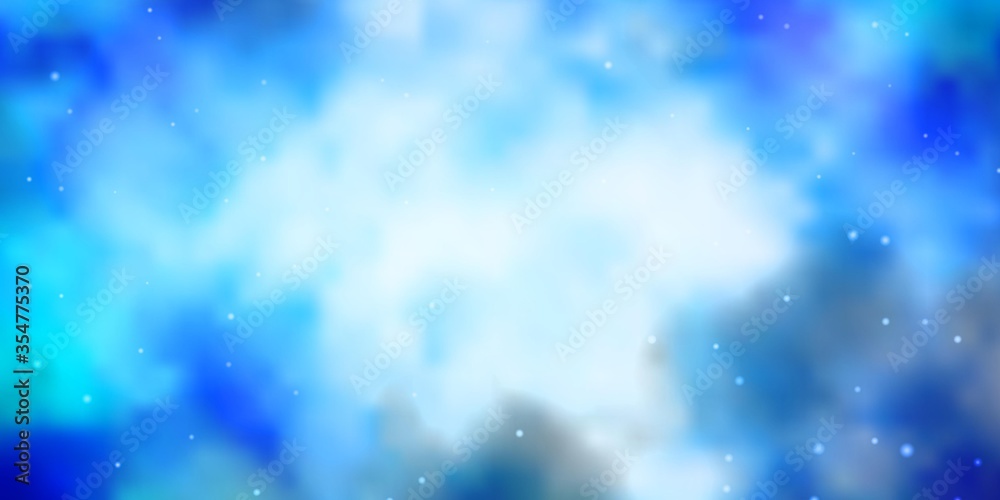 Fototapeta premium Light Pink, Blue vector texture with beautiful stars. Shining colorful illustration with small and big stars. Pattern for wrapping gifts.