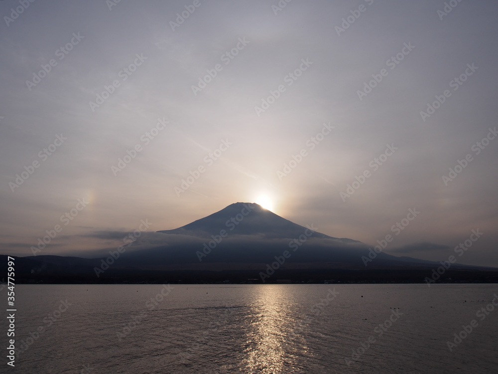 Mt.Fuji and Halo of sunlight