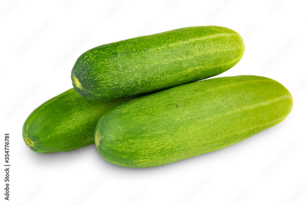 Cucumber isolated on white background with clipping path. Cucumber isolated on white background with clipping path.