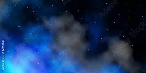 Light BLUE vector background with small and big stars. Colorful illustration with abstract gradient stars. Best design for your ad  poster  banner.