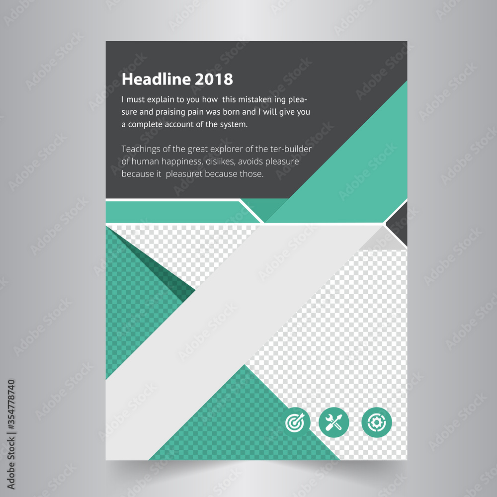 Naklejka premium Business Flyer template. cover modern layout, annual report, poster, flyer in A4 Pages. 