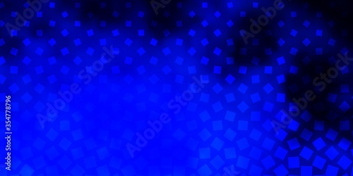 Dark BLUE vector layout with lines, rectangles. Rectangles with colorful gradient on abstract background. Best design for your ad, poster, banner.