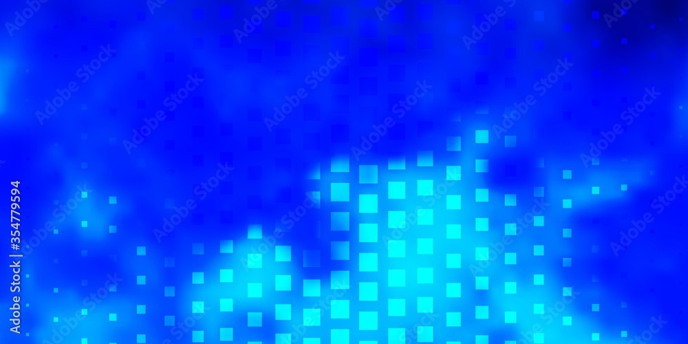 Light BLUE vector pattern in square style. Abstract gradient illustration with colorful rectangles. Modern template for your landing page.