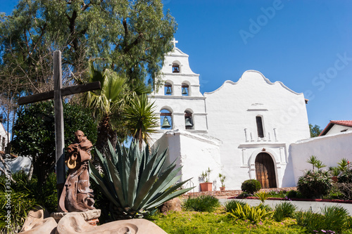 Statue of Franciscan Monk At Mission San Diego de Alcala,San Diego,California,USA