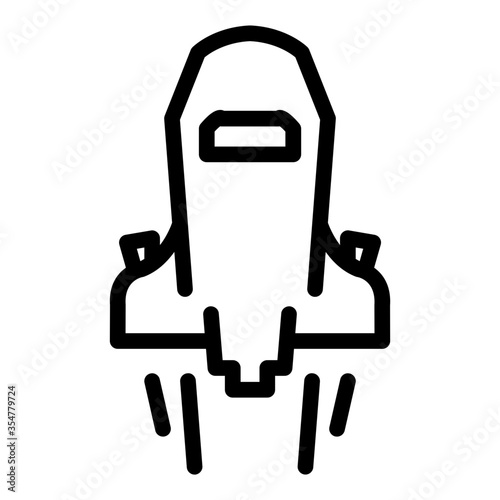Space plane with outline style