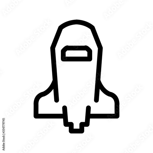 Space plane with outline style