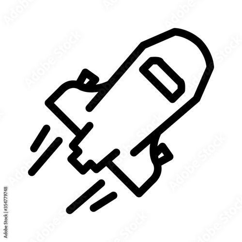 Space plane with outline style