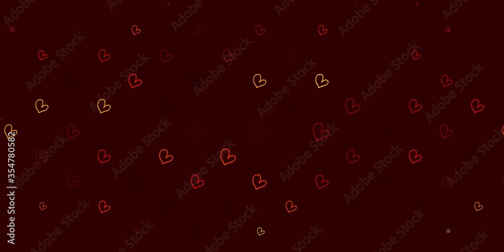Light Red vector background with Shining hearts. Light Red vector background with Shining hearts.