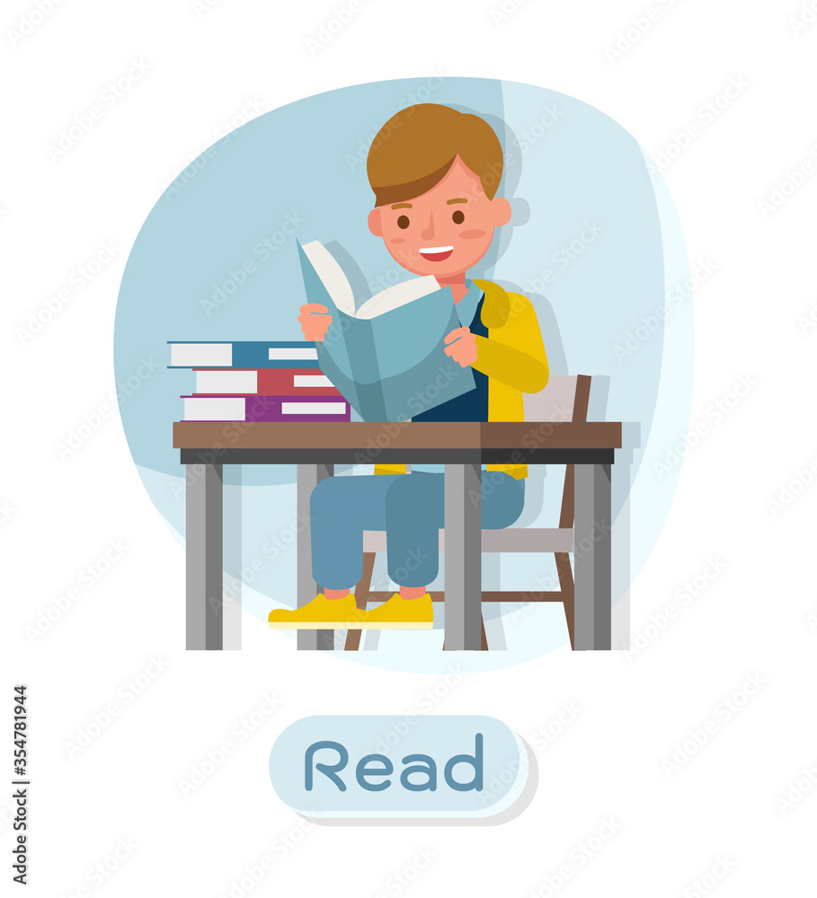 Children character vector design. Presentation in various action with emotions and read. Children character vector design. Presentation in various action with emotions and read.