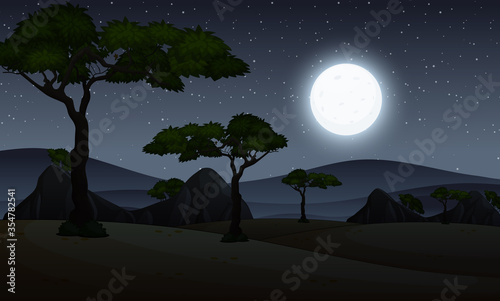 Background scene with dark sky at the park