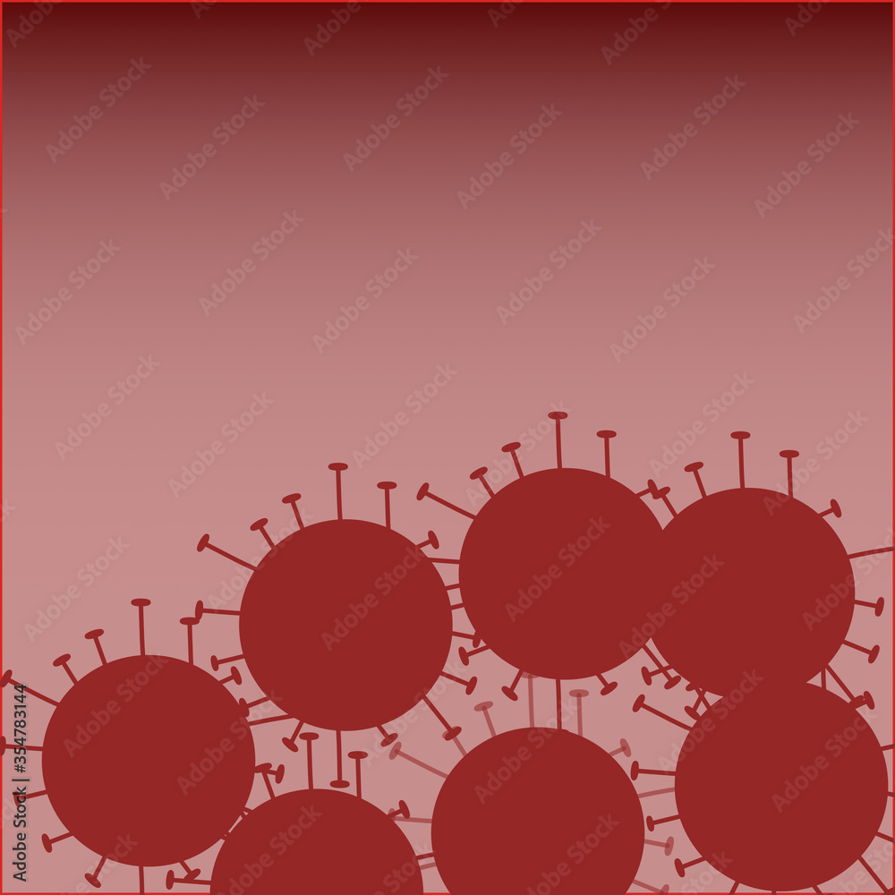 Fototapeta premium Wallpaper with pattern of corona virus