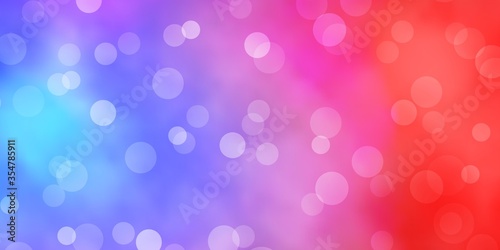 Light Blue, Yellow vector background with bubbles. Illustration with set of shining colorful abstract spheres. Design for your commercials.
