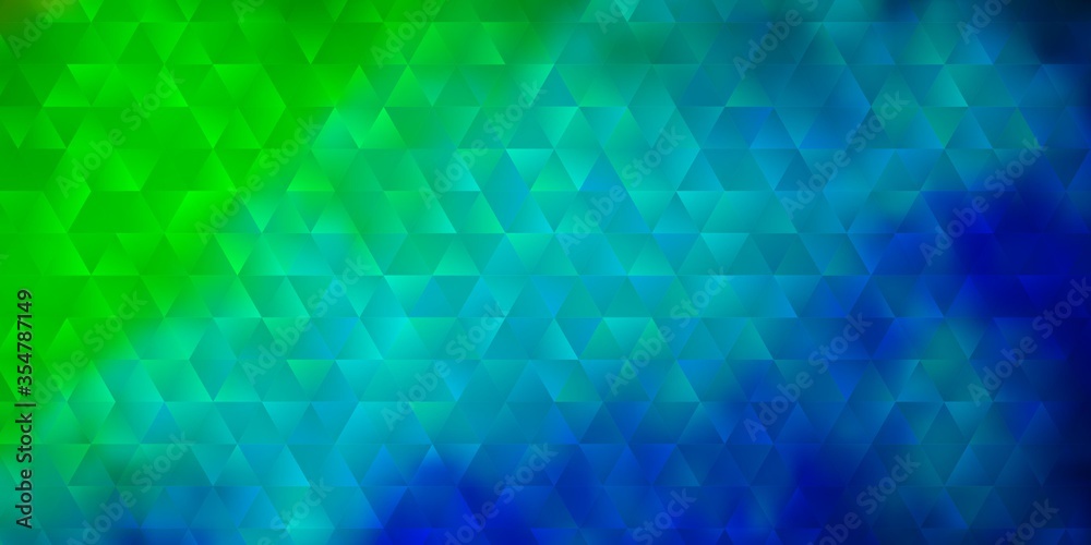 Light Blue, Green vector layout with lines, triangles. Light Blue, Green vector layout with lines, triangles.