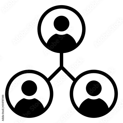 Team or Group of People concept, hrm symbols on white background, Lead Supervisor with subordinate vector icon design  