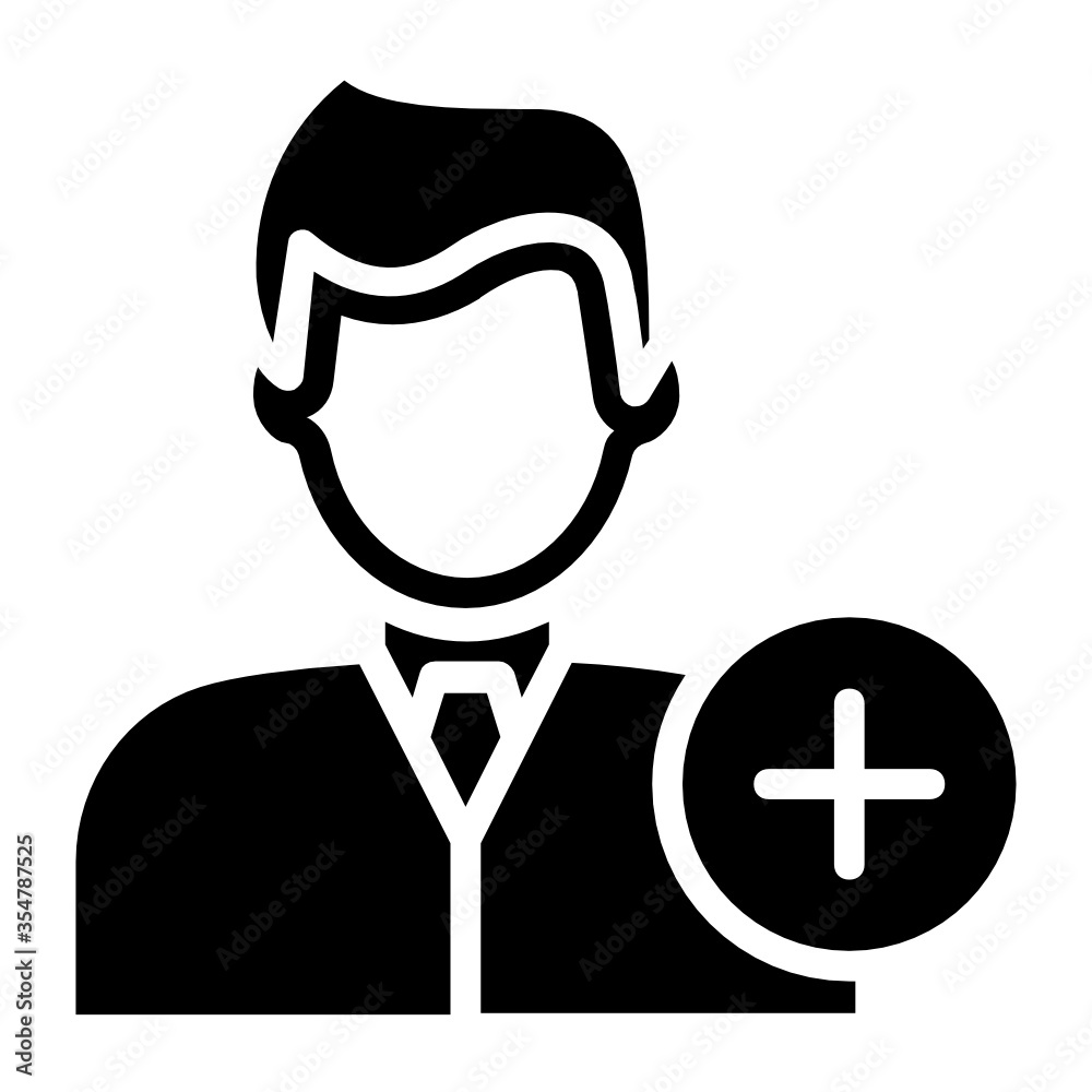 New Hiring Concept, hrm symbol on white background, Additional Worker User Vector Icon design New Hiring Concept, hrm symbol on white background, Additional Worker User Vector Icon design