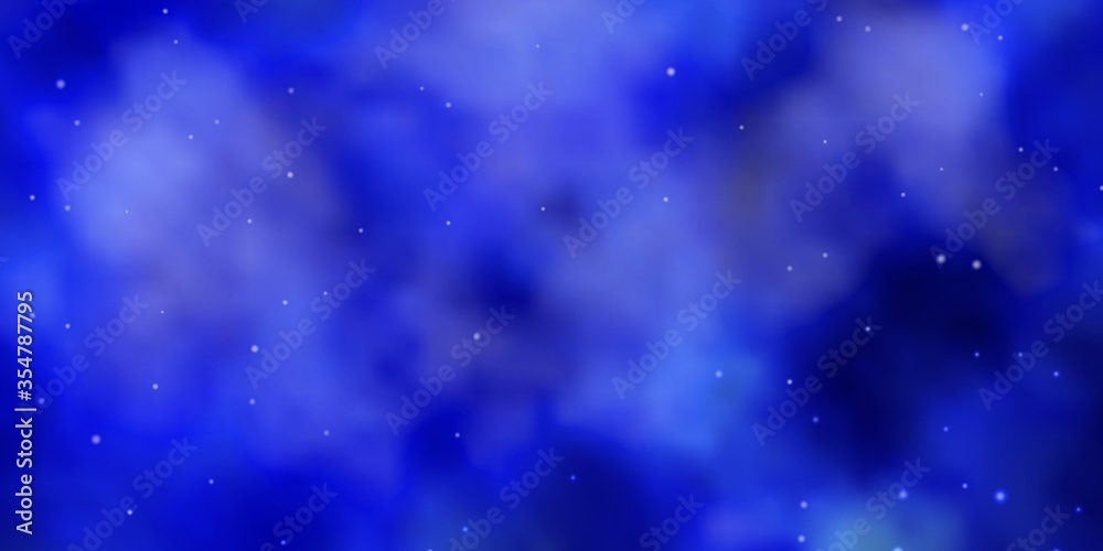 Light BLUE vector layout with bright stars. Colorful illustration with abstract gradient stars. Theme for cell phones.
