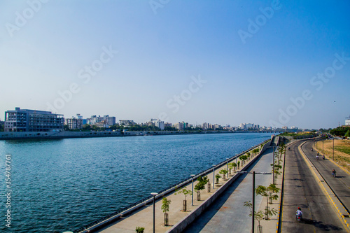Various views of the Ahmadabad riverfront