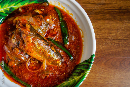 Sambal tumis sardin - Sardine fish cooked with spicy sambal.