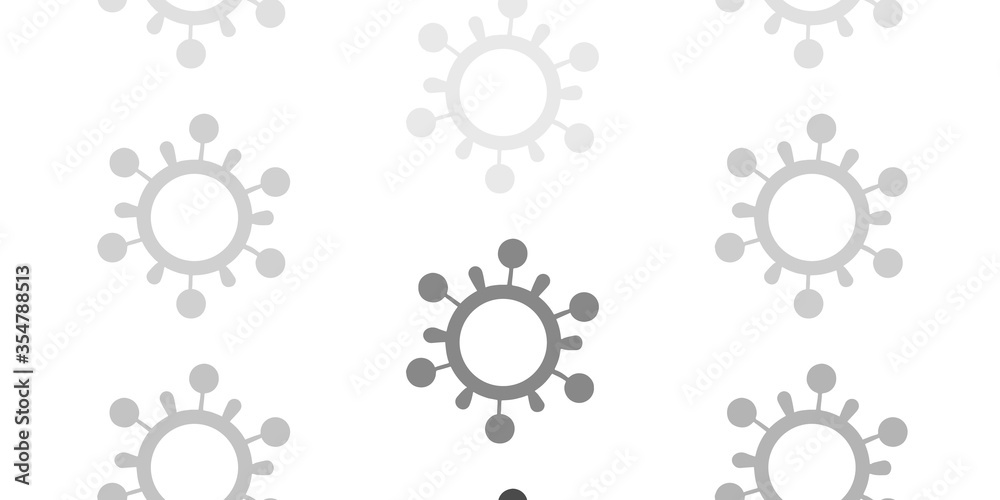 Light Gray vector backdrop with virus symbols. Light Gray vector backdrop with virus symbols.