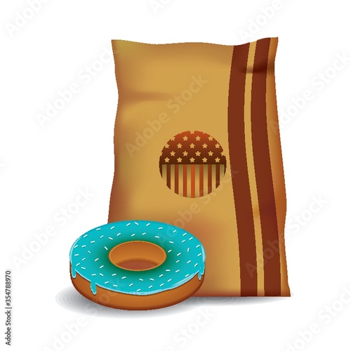 Donut with paper bag