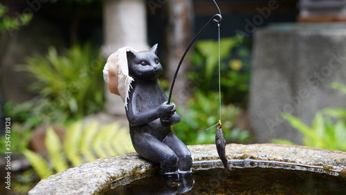 釣りをする猫 帽子Ver