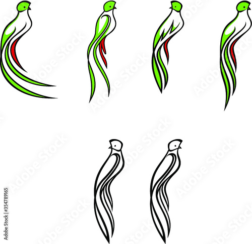 Mayan Traditional Birds or Quetzals vectors