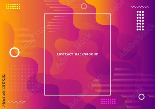 Abstract background for design, Vector and illustration. Fluid gradient liquid abstract geometric shapes banner. 