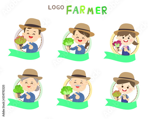 Logo famer and vegetavle
