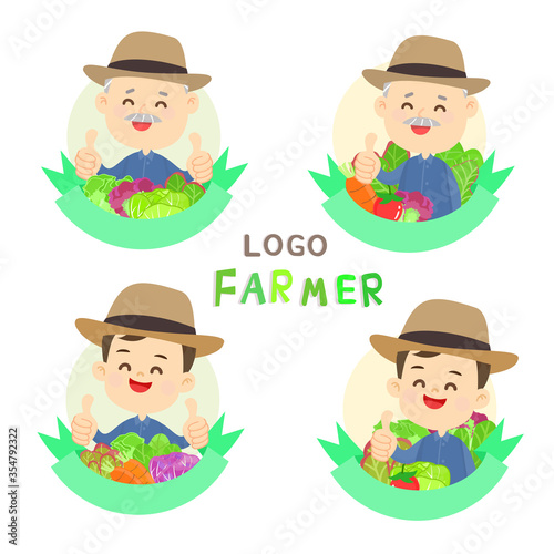 Logo famer and vegetavle