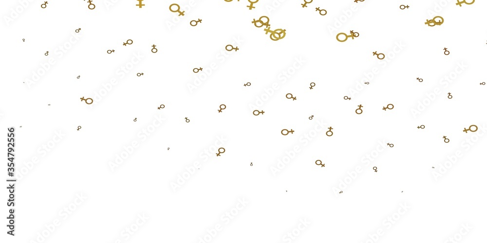 Obraz premium Light Gray vector pattern with feminism elements.