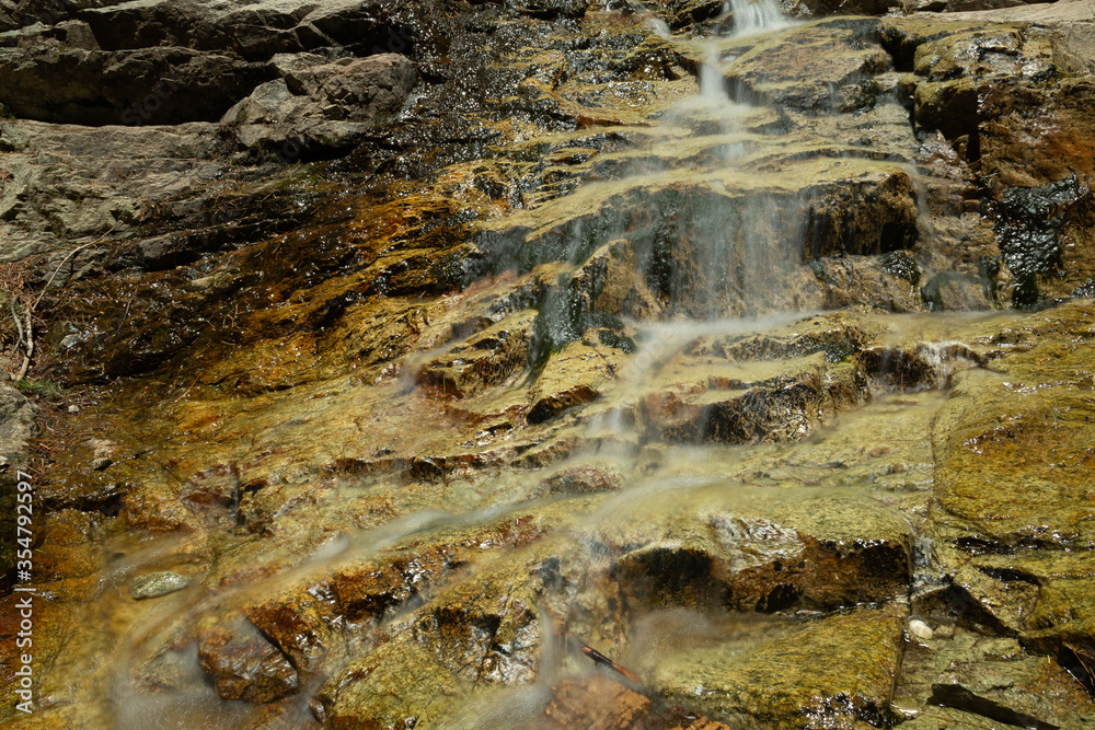 flowing Waterfall in a creek flowing Waterfall in a creek
