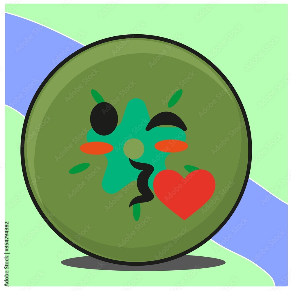 223. Cute green apple fruit cartoon face mascot character vector design 223. Cute green apple fruit cartoon face mascot character vector design