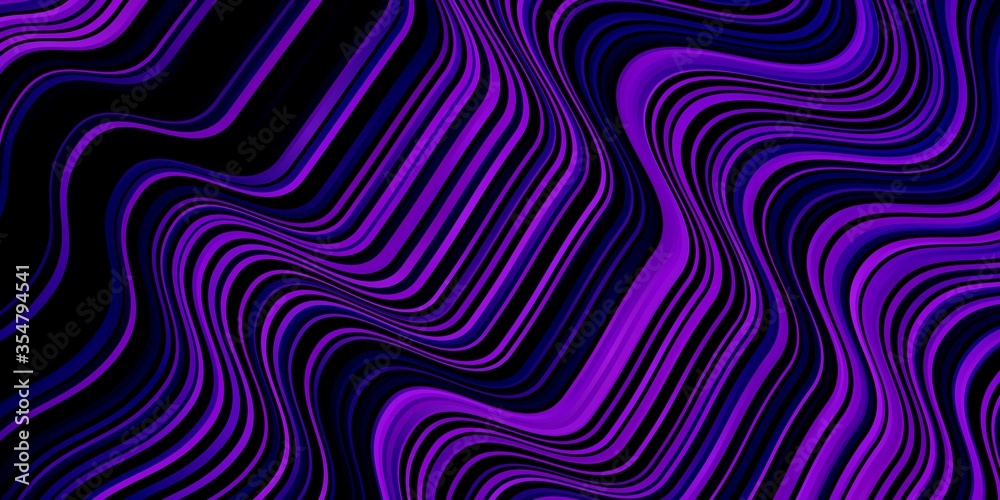 Dark Purple vector pattern with lines. Abstract illustration with bandy gradient lines. Template for cellphones. Dark Purple vector pattern with lines. Abstract illustration with bandy gradient lines. Template for cellphones.