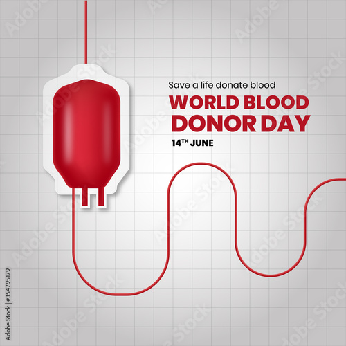World Blood Donor Day Blood Bag Creative Vector