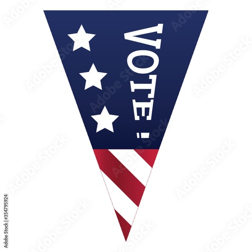 USA vote bunting flag